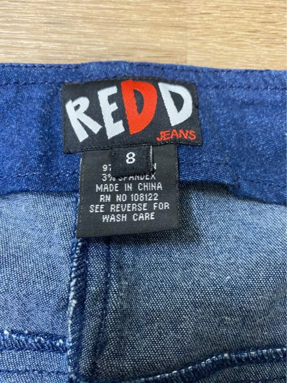 REDD Jeans Size 8 Dark Wash Embroidered Beaded Wide Leg Jeans Y2K Boho Capri